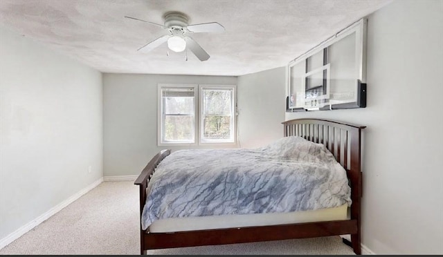 32 Nelson Ave, Beverly, MA 01915 - bedroom with carpet flooring, a textured ceiling, baseboards, and a ceiling fan