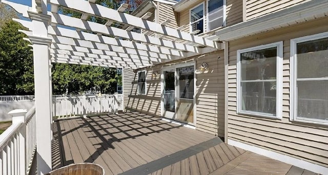 32 Nelson Ave, Beverly, MA 01915 - wooden terrace with a pergola