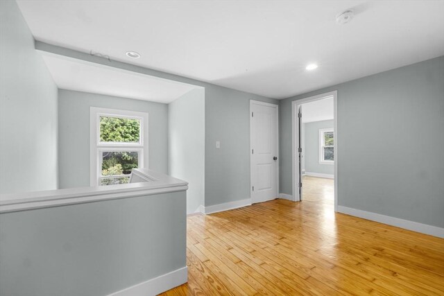 67 Great Neck Rd, Wareham, MA 02571 - spare room with a smoke detector, baseboards, light wood finished floors, and recessed lighting