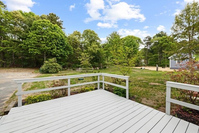 67 Great Neck Rd, Wareham, MA 02571 - deck featuring a lawn
