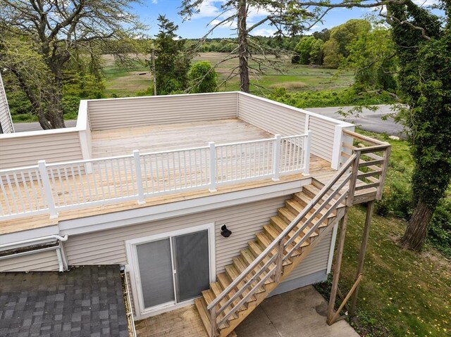 67 Great Neck Rd, Wareham, MA 02571 - back of property with stairway