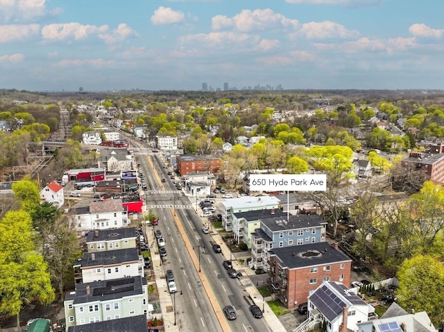 bird's eye view featuring a view of city