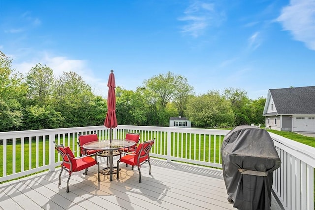 172 Orchard St, Newbury, MA 01922 - deck featuring outdoor dining area and a lawn