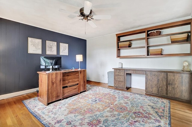 10 Emile Cir, Medford, MA 02155 - office featuring ceiling fan, wood finished floors, and crown molding