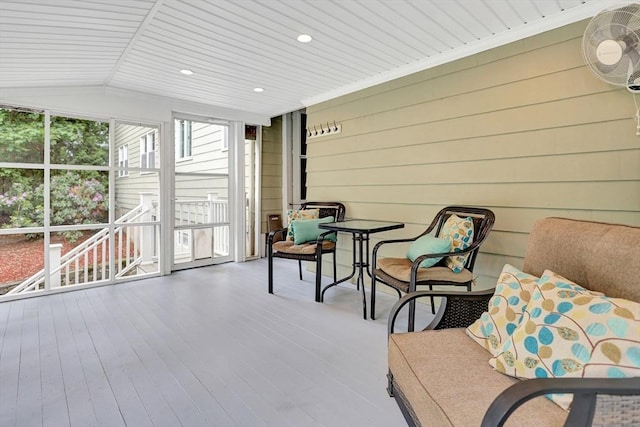 10 Emile Cir, Medford, MA 02155 - sunroom featuring vaulted ceiling