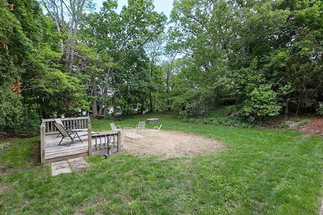 10 Emile Cir, Medford, MA 02155 - view of grassy yard featuring a wooden deck