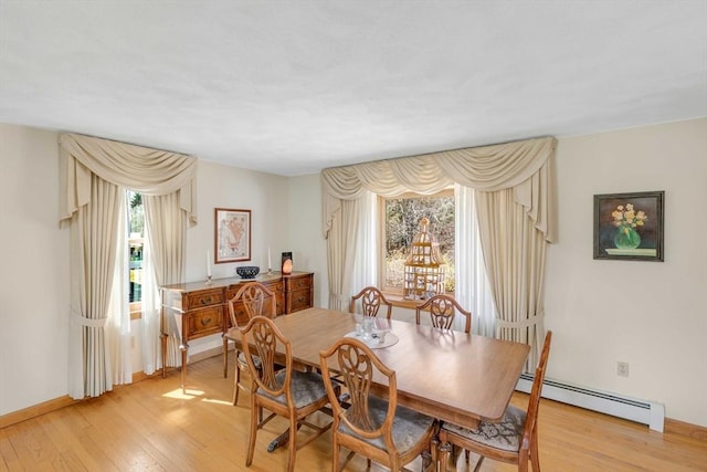6 Boyd Dr, Newburyport, MA 01950 - dining room with a baseboard radiator and light wood-style floors