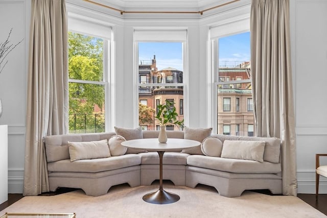 128 Marlborough St Unit 6, Boston, MA 02116 - sitting room with crown molding and healthy amount of natural light