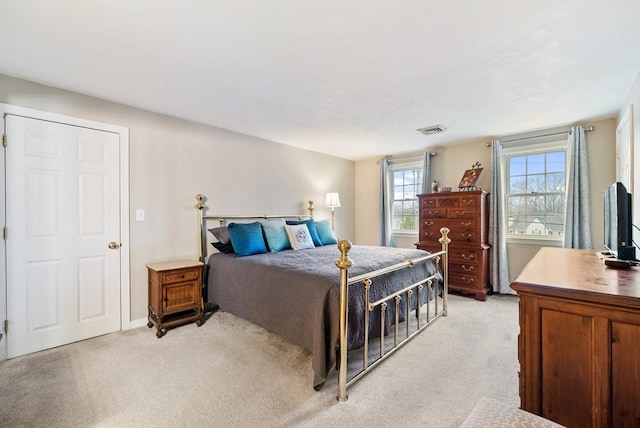 view of carpeted bedroom