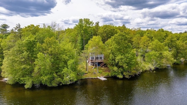 64 Porcupine Point Rd, Tolland, MA 01034 - aerial view of property and surrounding area featuring a large body of water