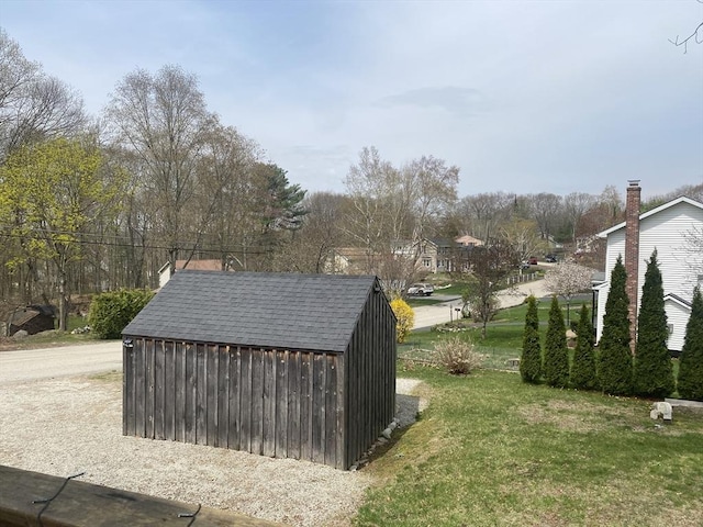 view of shed