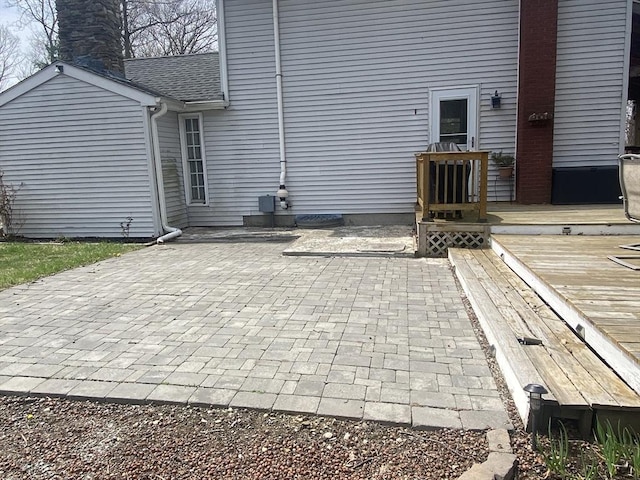view of patio / terrace featuring a wooden deck