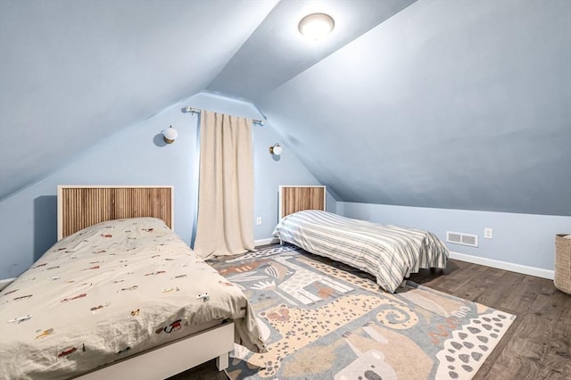 151 Labelle St, West Springfield, MA 01089 - bedroom with lofted ceiling, wood finished floors, and baseboards