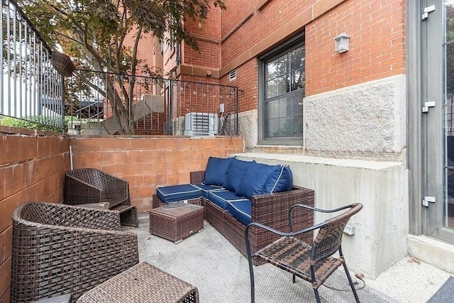 110 O St Unit 1, Boston, MA 02127 - view of patio featuring an outdoor living space
