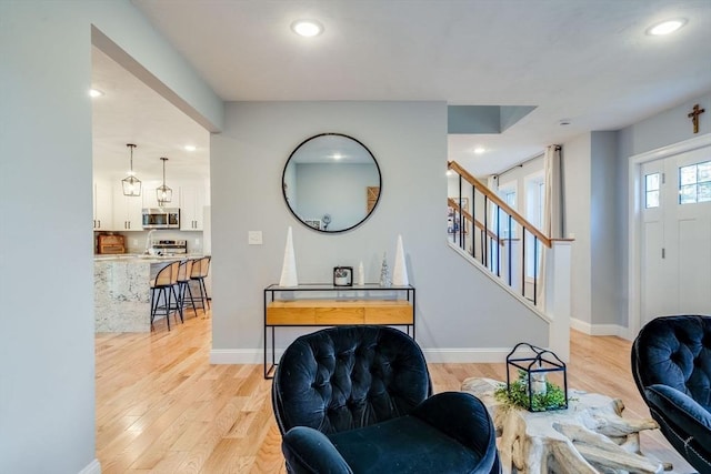 interior space featuring light hardwood / wood-style flooring