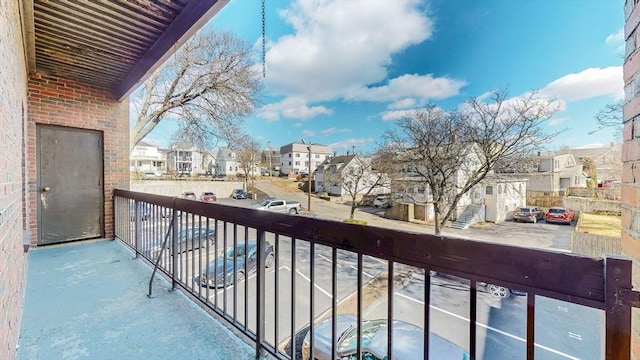 balcony with a residential view