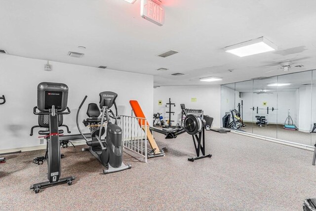 280 Boylston St Unit 511, Newton, MA 02467 - exercise room with ceiling fan