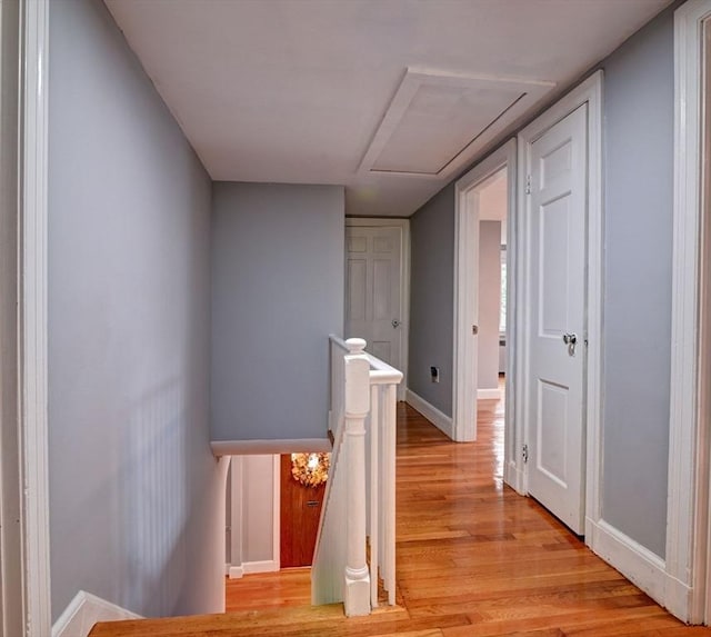 hallway featuring light hardwood / wood-style floors