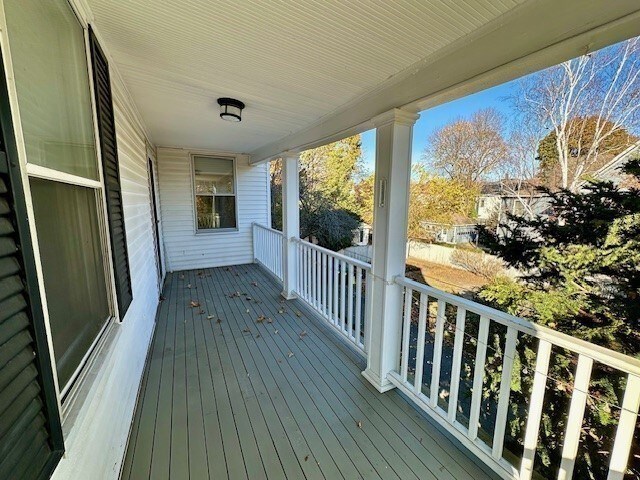 deck featuring a porch