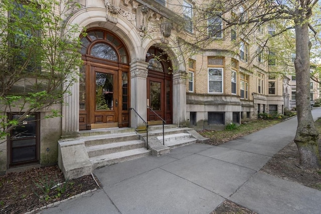 8 Browne St Unit 1, Brookline, MA 02446 - property entrance with stone siding