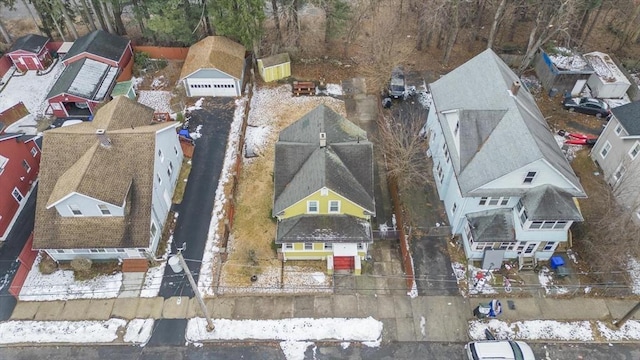 aerial view featuring a residential view