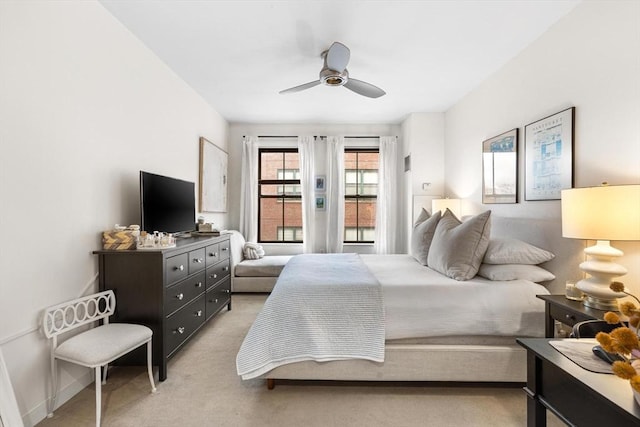 519 Harrison Ave Unit 314, Boston, MA 02118 - bedroom featuring light carpet and ceiling fan