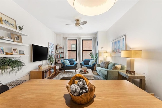 519 Harrison Ave Unit 314, Boston, MA 02118 - dining room featuring a ceiling fan