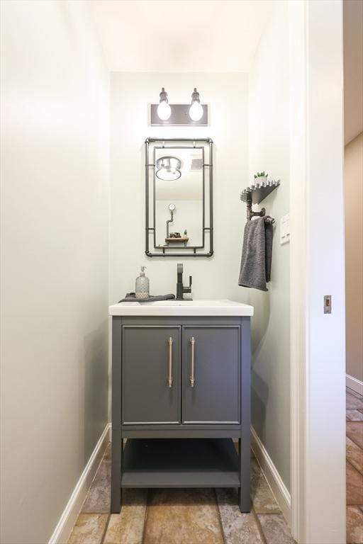 211 Hayden Rowe St, Hopkinton, MA 01748 - bathroom with vanity and baseboards