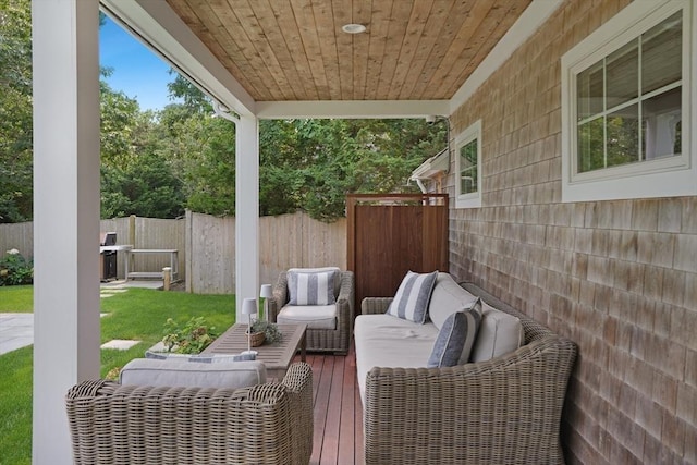 view of patio featuring outdoor lounge area