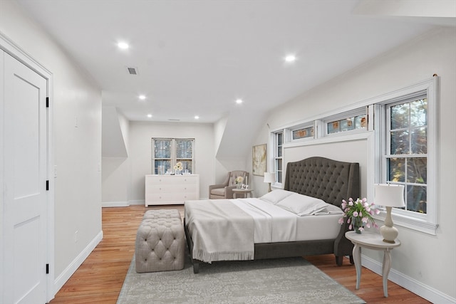 bedroom featuring hardwood / wood-style flooring