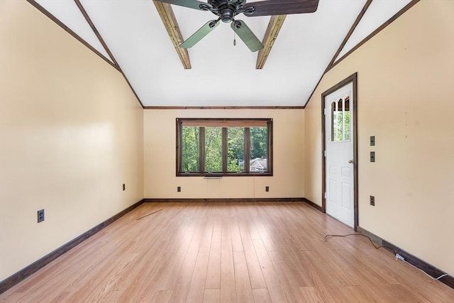 76 N Main St, Bellingham, MA 02019 - unfurnished room featuring baseboards, ceiling fan, and light wood-style floors