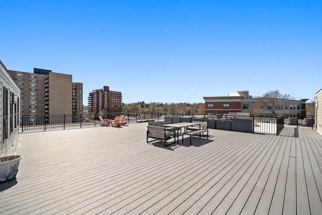 deck with grilling area