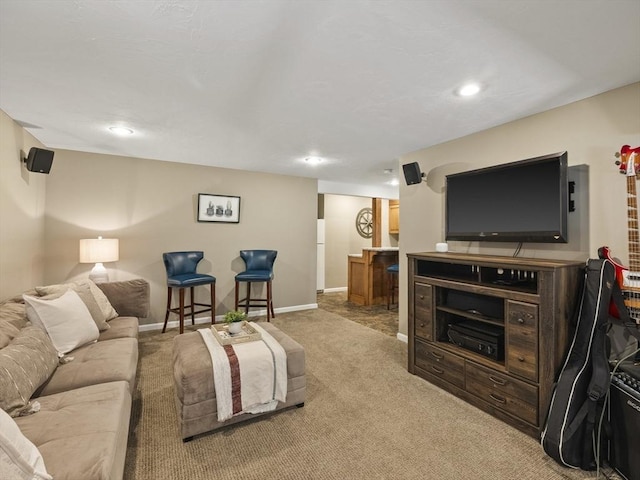 200 Newtown Rd, Acton, MA 01720 - living room featuring carpet and recessed lighting