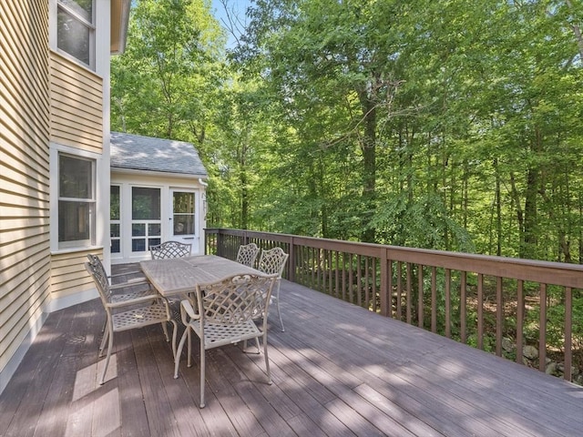 200 Newtown Rd, Acton, MA 01720 - wooden deck featuring outdoor dining space