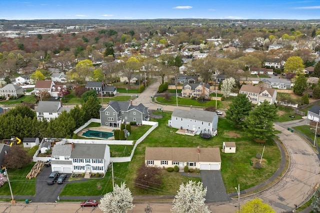 drone / aerial view featuring a residential view