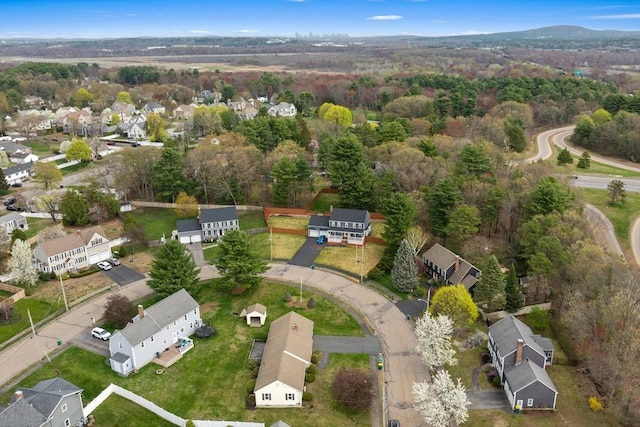 bird's eye view with a residential view