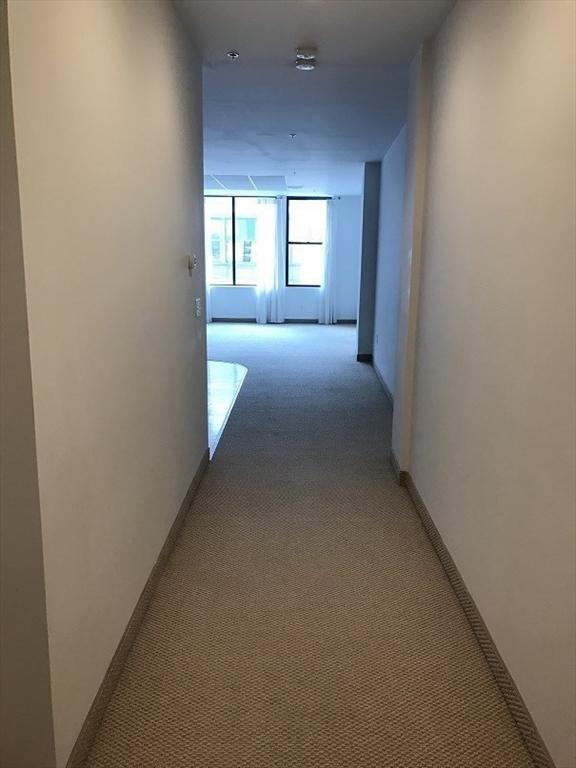 531 Main St Unit 203, Worcester, MA 01608 - hall featuring light colored carpet and baseboards