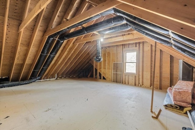 view of attic