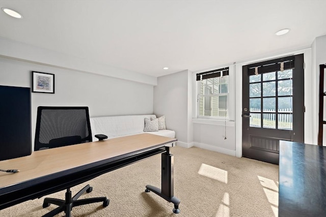 141 Cornell St, Newton, MA 02462 - carpeted office featuring baseboards and recessed lighting