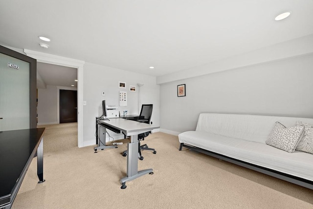 141 Cornell St, Newton, MA 02462 - office area with light carpet and recessed lighting