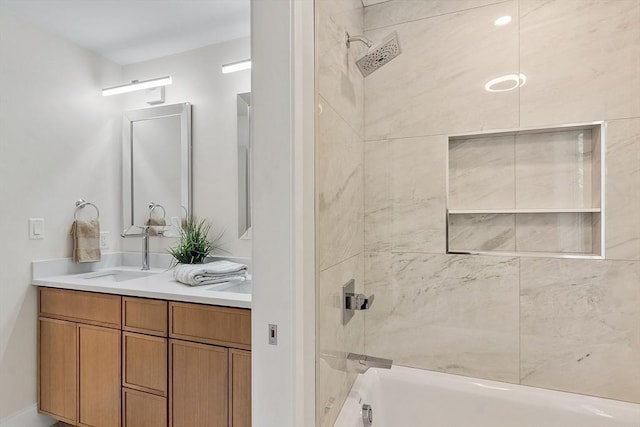 122 Charles St, Reading, MA 01867 - bathroom featuring vanity and shower / tub combination