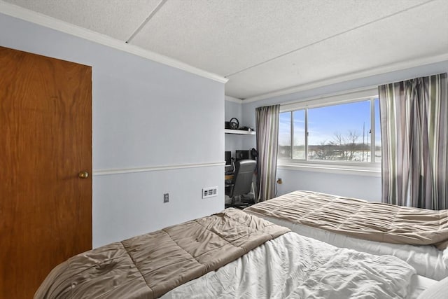 bedroom featuring ornamental molding