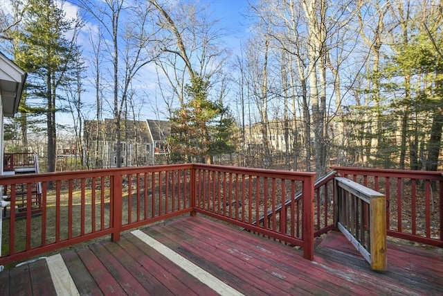 view of wooden deck