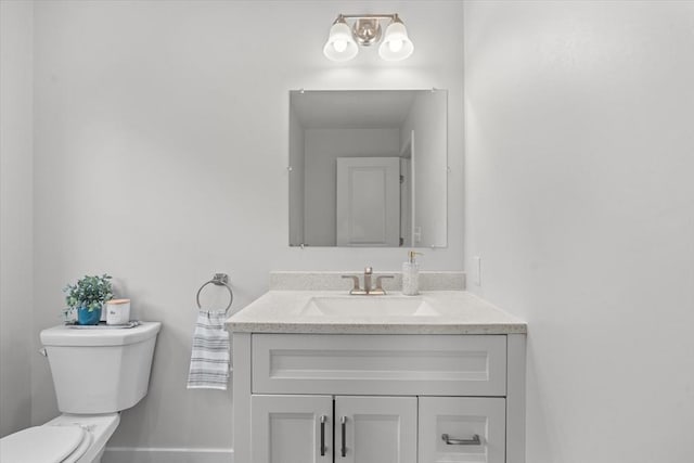 17 Upland Rd, Lynn, MA 01902 - half bathroom featuring vanity and a chandelier