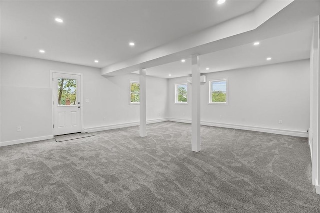 17 Upland Rd, Lynn, MA 01902 - below grade area with recessed lighting and carpet floors