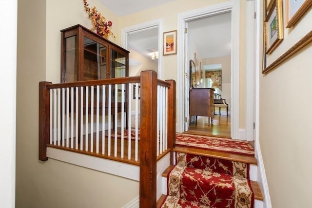 interior space with hardwood / wood-style floors