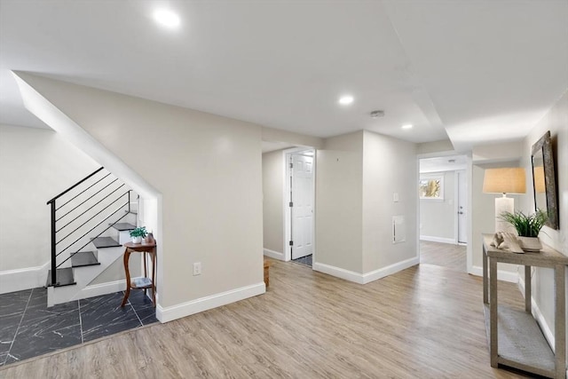 interior space featuring hardwood / wood-style floors