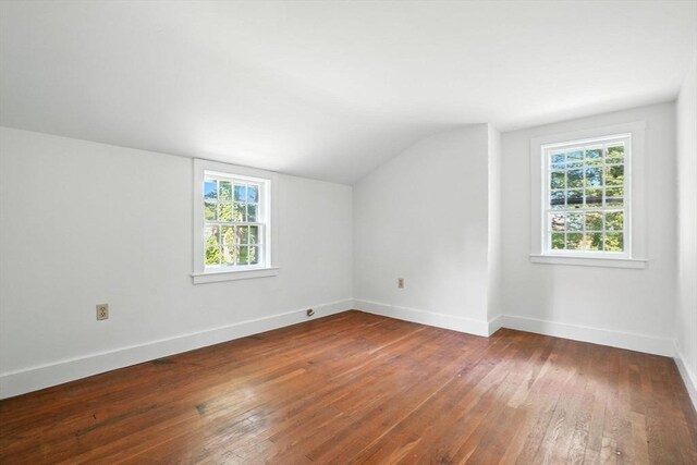 14 Wadsworth Ln, Duxbury, MA 02332 - bonus room featuring vaulted ceiling and hardwood / wood-style flooring