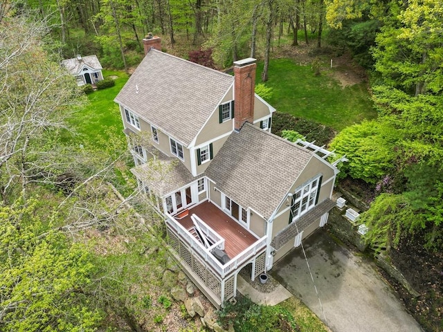 151 River Rd, West Newbury, MA 01985 - view of subject property featuring a heavily wooded area