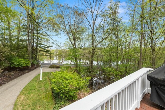 151 River Rd, West Newbury, MA 01985 - balcony featuring a water view and area for grilling